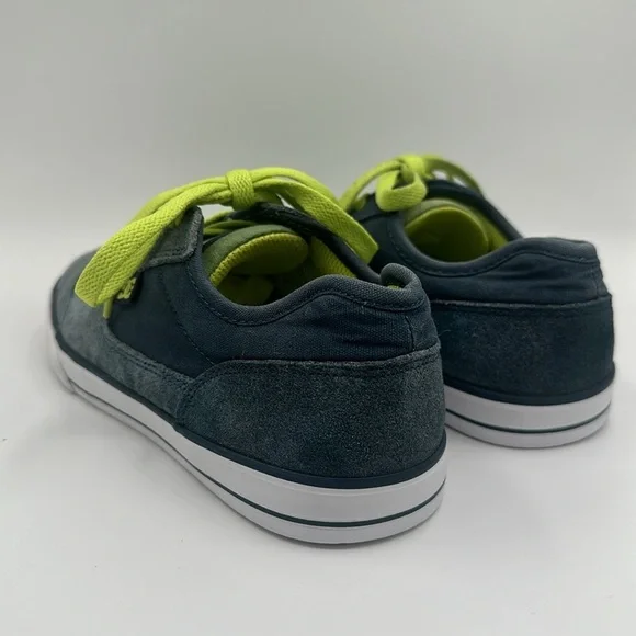 DC W TONIK Shoes - Blue Gray Suede Lime Laces Boys Size 7 - Picture 6 of 13